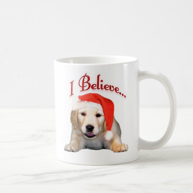 Golden Retriever I Believe Coffee Mug (Right)