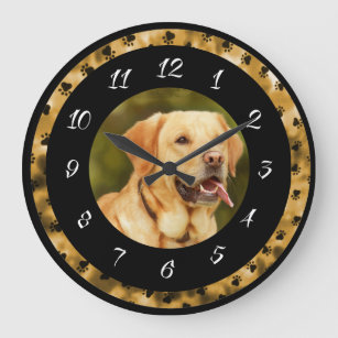 Golden Retriever i Large Clock