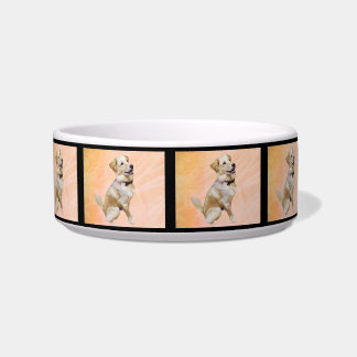 Golden Retriever In A Bowtie Medium Pet Bowl