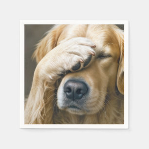 Golden Retriever In Disbelief Napkin