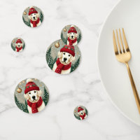 Golden Retriever in Festive Sweater - Cozy Christm