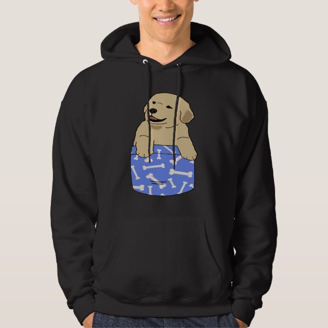 Golden Retriever in my Pocket Hoodie (Front)
