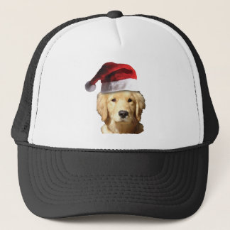 Golden Retriever In Santa Hat