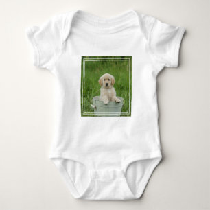 Golden Retriever In Wash Basin Baby Bodysuit