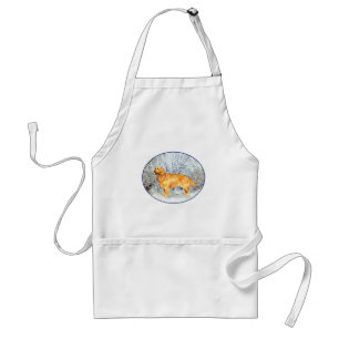 Golden Retriever in Wintertime Standard Apron