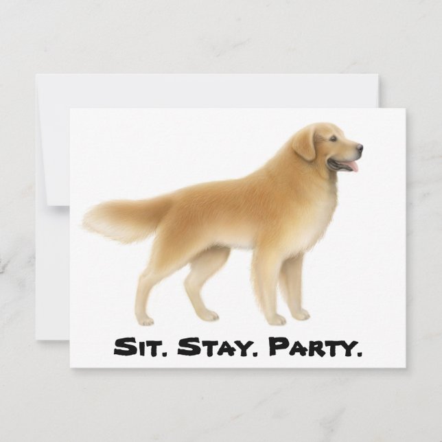 Golden Retriever Invitation (Front)