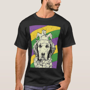 Golden Retriever Jester Mardi Gras Dog Mum or Dad T-Shirt