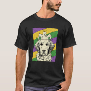 Golden Retriever Jester Mardi Gras Dog Mum or Dad T-Shirt