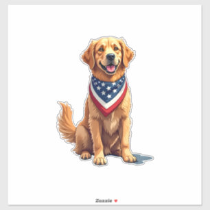 Golden Retriever July 4th Vintage Patriotic Tee 2