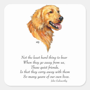 Golden Retriever Keepsake Square Sticker