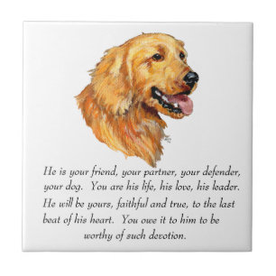 Golden Retriever Keepsake Tile