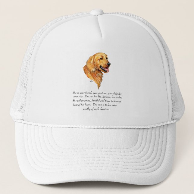Golden Retriever Keepsake Trucker Hat (Front)