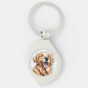 Golden Retriever Key Ring