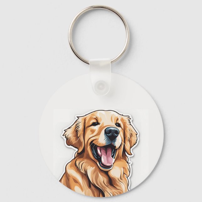 Golden Retriever  Key Ring (Front)
