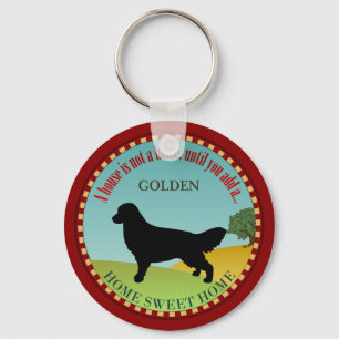 Golden Retriever Key Ring