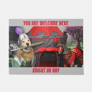Golden Retriever Knight Welcome Doormat