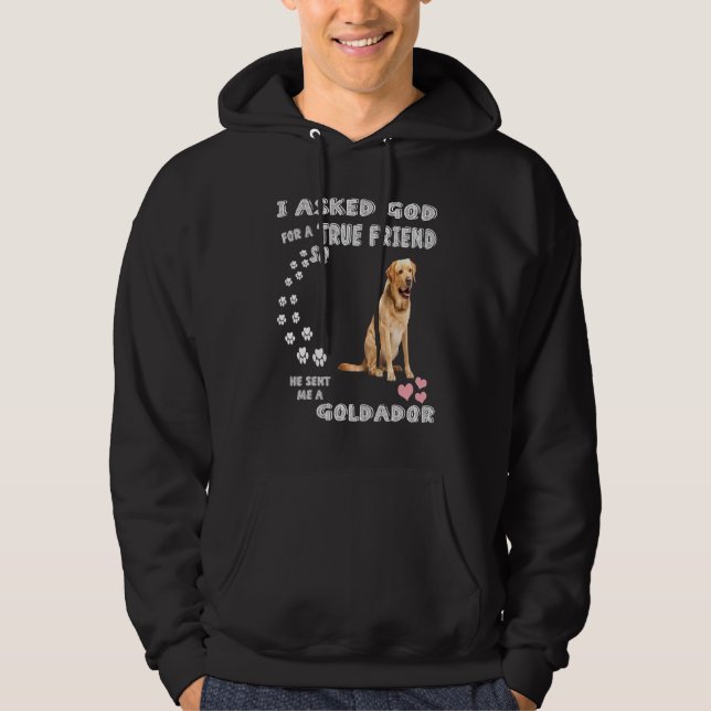 Golden Retriever Lab Dog Mum Dad Costume Cute Gold Hoodie (Front)