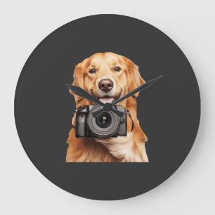 Golden Retriever Large Clock