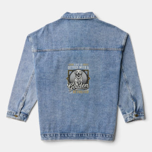 Golden Retriever Life Is Better Dog Denim Jacket