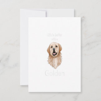 Golden Retriever - Life is better with a Golden RSVP Card