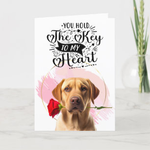 Golden Retriever love Custom Valentine's Day  Holiday Card