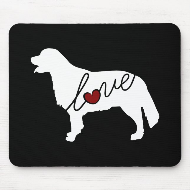 Golden Retriever Love Mouse Mat (Front)