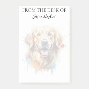 Golden Retriever Lover Monogrammed Dog Post-it Notes