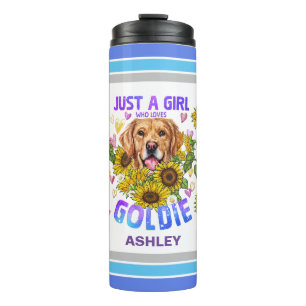 Golden retriever Lover Sunflower Trainer Floral Thermal Tumbler