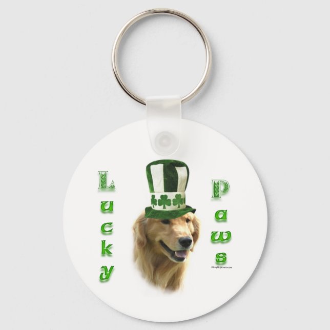 Golden Retriever Lucky Paws Keychain (Front)