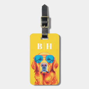 Golden Retriever Luggage Tag