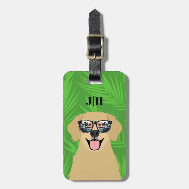 Golden Retriever Luggage Tag (Front Vertical)