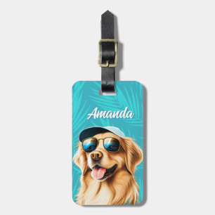 Golden Retriever Luggage Tag
