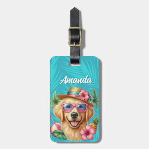 Golden Retriever Luggage Tag