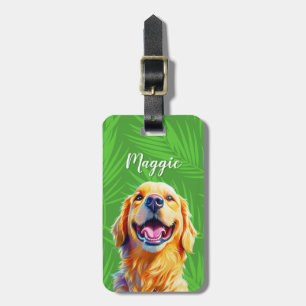Golden Retriever Luggage Tag
