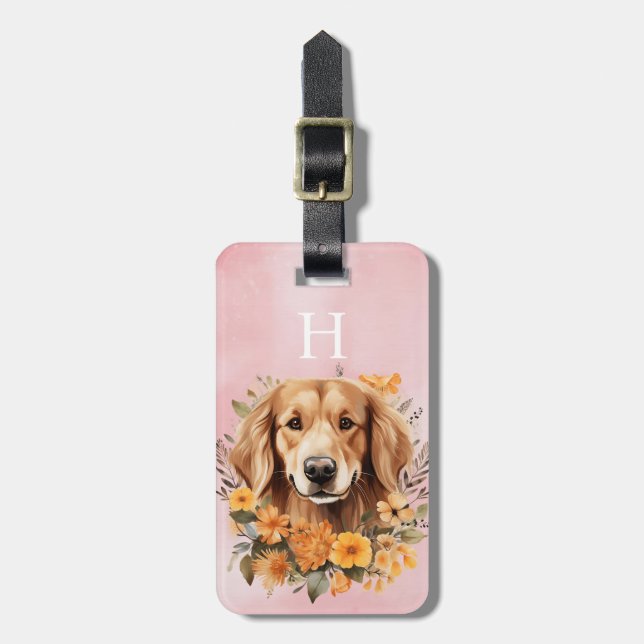 Golden Retriever Luggage Tag (Front Vertical)