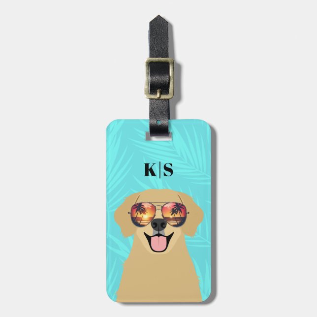 Golden Retriever Luggage Tag (Front Vertical)
