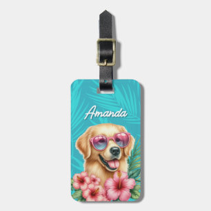 Golden Retriever Luggage Tag