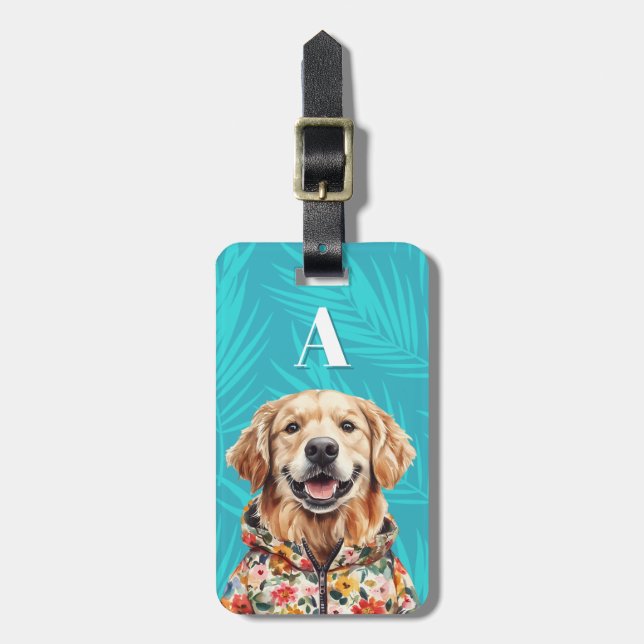 Golden Retriever Luggage Tag (Front Vertical)