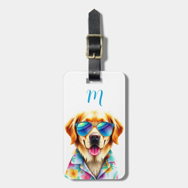 Golden Retriever Luggage Tag (Front Vertical)