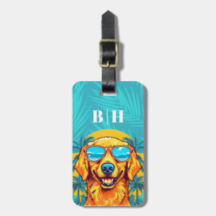 Golden Retriever Luggage Tag