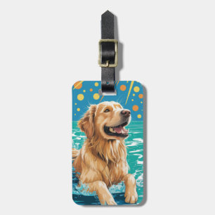 Golden Retriever Luggage Tag