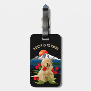 Golden Retriever Luggage Tag