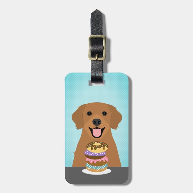 Golden Retriever Luggage Tags (Front Vertical)