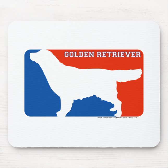 Golden Retriever Major League Dog Mousepad (Front)