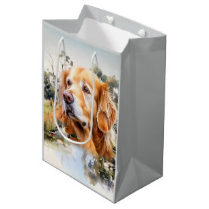 Golden Retriever Medium Gift Bag