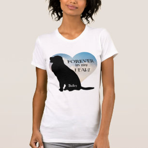 Golden Retriever Memorial Custom Name Silhouette T-Shirt