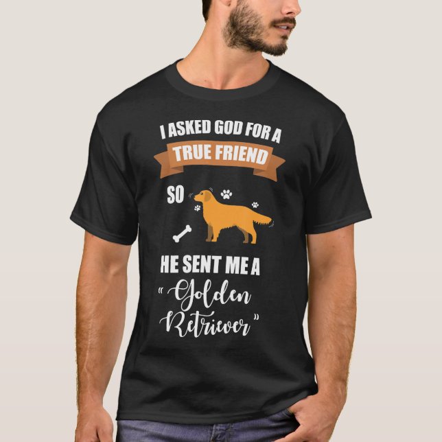 Golden Retriever -Men Amp Women Dog Lover T-Shirt (Front)