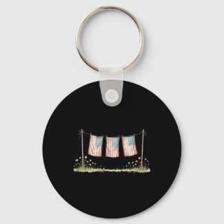 Golden Retriever merica Shirt Patriotic Puppy 4th Key Ring