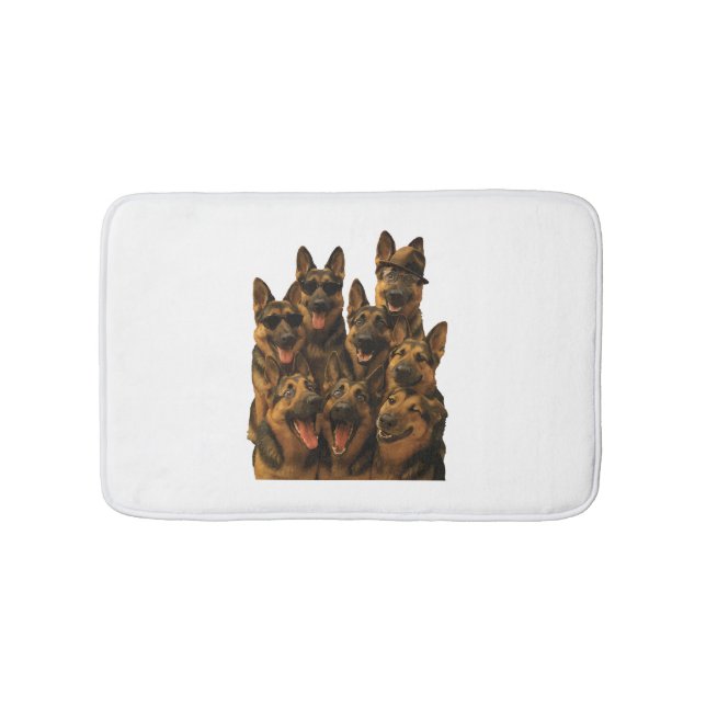 Golden Retriever 'Merica Sunglasses Bath Mat (Front)