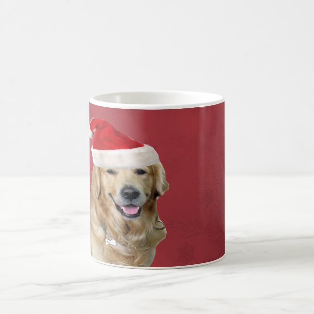 Golden Retriever Merry Christmas Coffee Mug (Center)